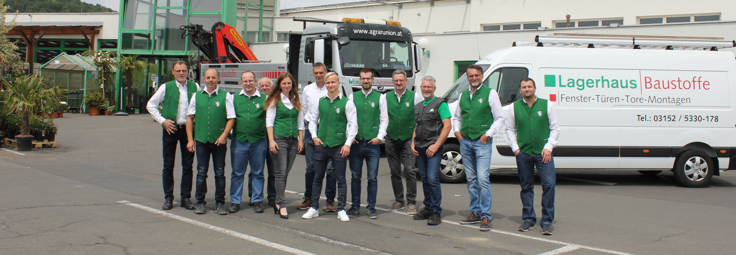 Lagerhaus Baustoff Team Foto